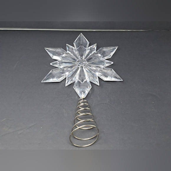 Clear Plastic Star Christmas Tree Topper - Picture 2 of 3